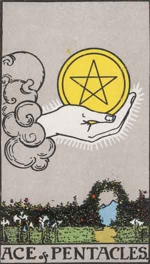 Ace of Pentacles tarot card meaning