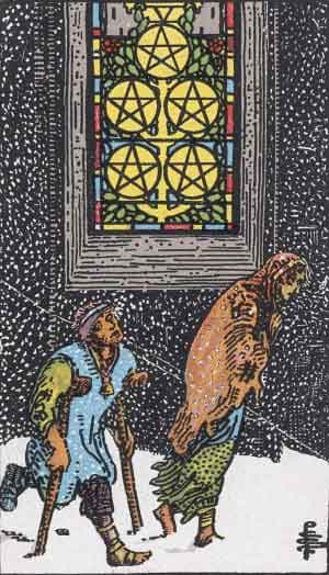 Five of Pentacles tarot card meaning