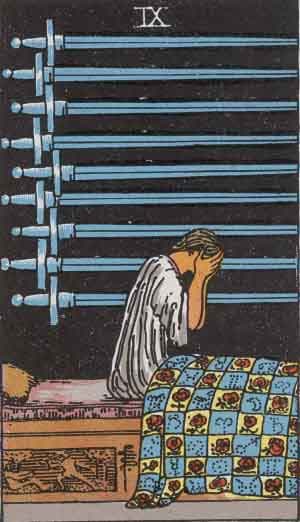 Nine of Swords tarot card meaning