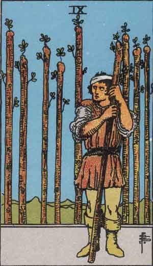 Nine of Wands tarot card meaning