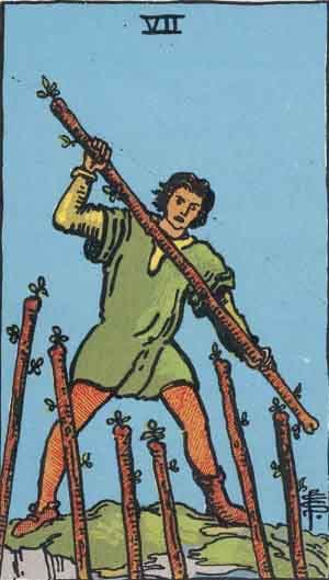 Seven of Wands tarot card meaning