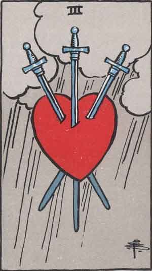 Three of Swords tarot card meaning