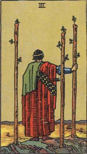 Three of Wands tarot card meaning