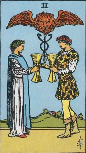 Two of Cups tarot card meaning